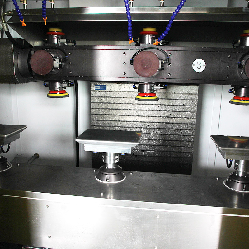 CNC smart grinding machine jig on job to hold the cover of tablet or phone case with watering system